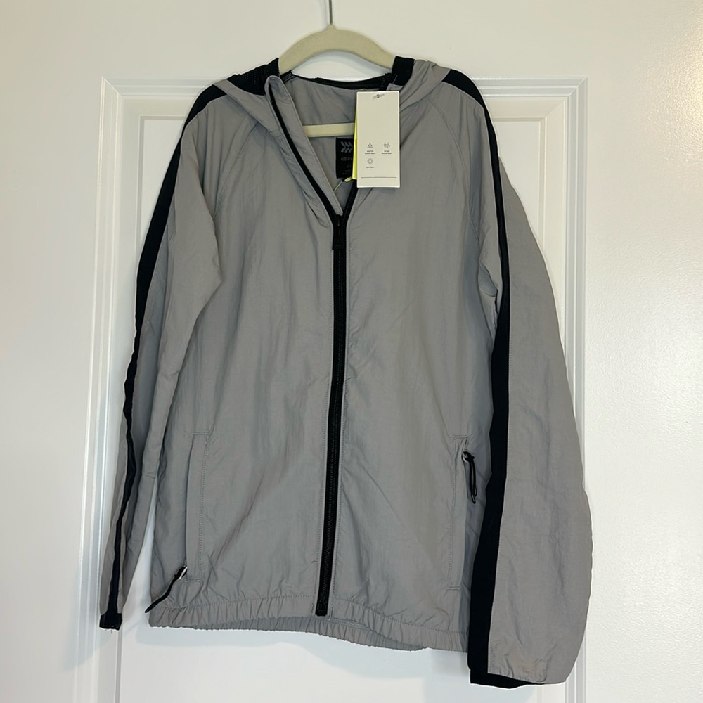 all in motion Gray and Black Kids' Hooded Raincoat